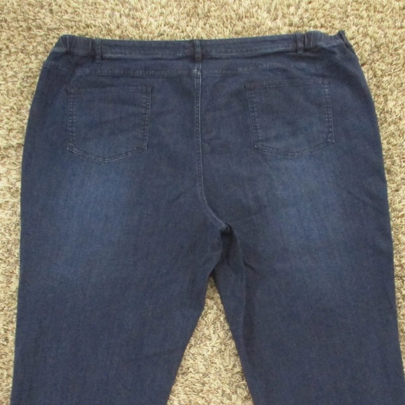J. Jill Jeans Women's 26 Dark Wash Plus Size Smooth Fit Slim Ankle Stretch Denim - Picture 4 of 6